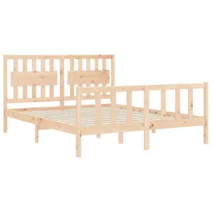 Berkfield Bed Frame with Headboard 160x200 cm Solid Wood