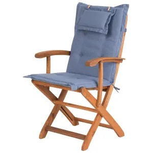 Garden Chair MAUI Acacia Wood Blue