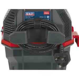 1500W Wall Mounted Garage Vacuum with Remote Control - 18L Drum - Wet & Dry