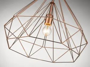 Luminosa Spring Wire Large Ceiling Pendant Copper, E27