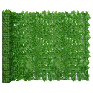 Berkfield Balcony Screen with Green Leaves 500x150 cm