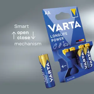 Varta Longlife Power 1.5V AA Battery, Pack of 8