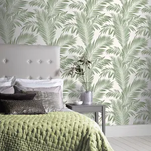 Arthouse Tropical Palm Green Wallpaper