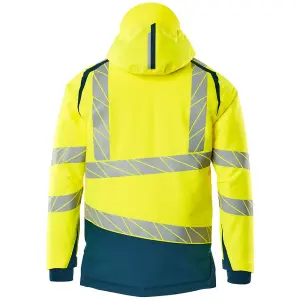 Mascot Accelerate Safe Winter Jacket with CLIMascot (Hi-Vis Yellow/Dark Petroleum)  (X Large)