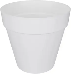 Elho Loft Urban Round 20cm Plastic Plant Pot in White