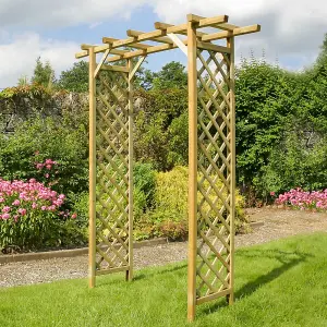 Zest Sunset Trellis Wooden Garden Arch Pergola Plant Support FSC Wood