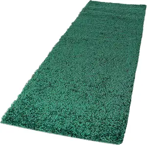 Abaseen 60x220 cm Emeralad Thick Pile Soft Shaggy Modern Runner Rug