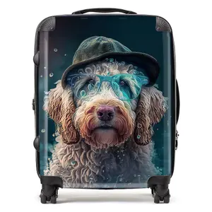 Labradoodle Dog Splashart Suitcase - Large