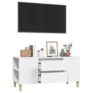 Berkfield TV Cabinet White 102x44.5x50 cm Engineered Wood