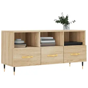 Berkfield TV Cabinet Sonoma Oak 102x36x50 cm Engineered Wood