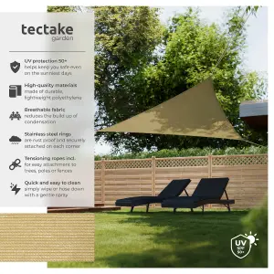 Shade Sail - triangular with UV protection 50+, water-repellent - 360 x 360 x 360 cm