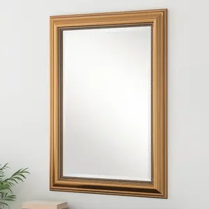 Magdalene Flat Wall Mirror Gold / 93cm H x 118.5cm W