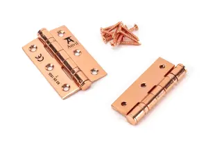 From The Anvil Polished Bronze 3 Inch Ball Bearing Butt Hinge (pair) ss