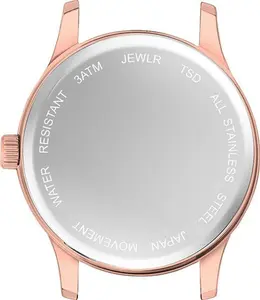 Women's Personalised Dress Watch - 40mm Metro - Rose Gold Case, White Dial, Blue Leather