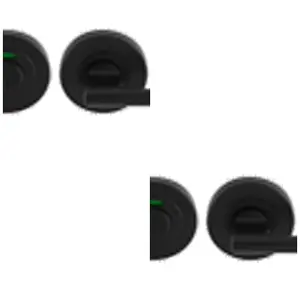 2 PACK - Disabled Toilet Thumbturn Handle With Release & Occupancy Indicator Matt Black