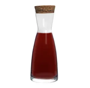 Bormioli Rocco - Ypsilon Glass Carafes with Cork Lids - 285ml - Pack of 6