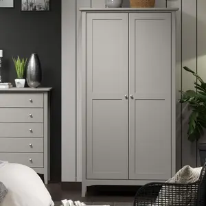 2 door wardrobe, Como Light Grey