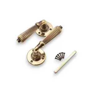 Regency Door Handle Aged Brass