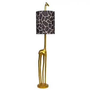 Lucide Extravaganza Miss Tall Retro Floor Lamp 31.5cm- 1xE27 - Matt Gold, Brass