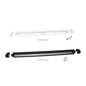 Simon Framevent Trickle Vent (5 Pack) - 2328EA (300mm), Black / White (Inside)