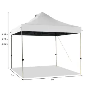 Costway 3 x 3m Pop Up Canopy Tent Outdoor Folding Party Tent Commercial Instant Shelter