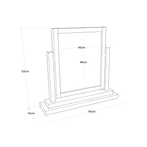 Maggiori Off White Mirror H60 W60 D15cm