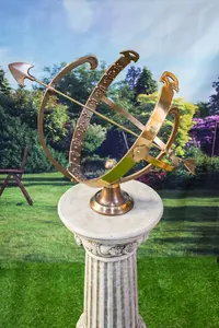 Solid Brass Armillary and Column