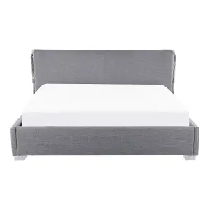 Fabric EU Double Bed Grey PARIS