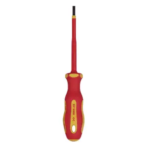 Draper  XP1000 VDE Plain Slot Screwdriver, 4.0 x 100mm 64414