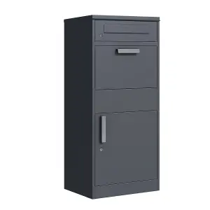 Phoenix PB1121AAK Secure Parcel Delivery Box, Outdoor Parcel Box with Key Lock, Safe Package Storage Solution