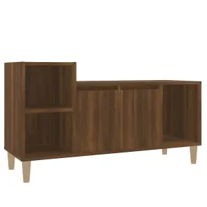 Berkfield TV Cabinet Brown Oak 100x35x55 cm Engineered Wood