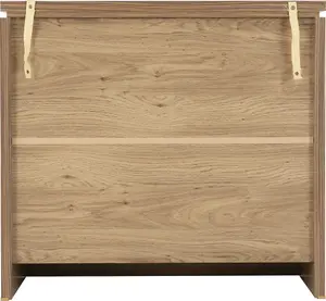 Charles 3 Drawer Chest Oak Effect Veneer with Walnut Trim