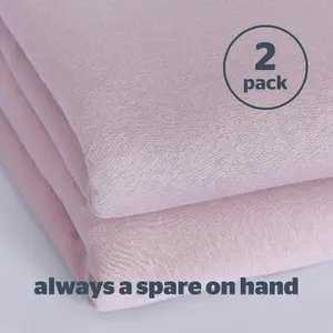 Silentnight Safe Nights Cot Bed Fitted Sheets, Pink, Pack Of 2