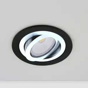 Luminosa Helium Recessed Downlight Light Round Black