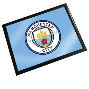 Manchester City FC Cushioned Lap Tray Sky Blue/Black (One Size)