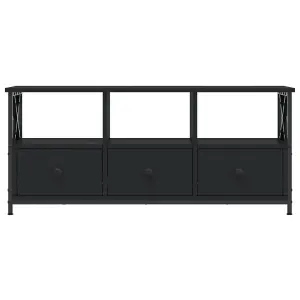 Berkfield TV Cabinet Black 102x33x45 cm Engineered Wood&Iron