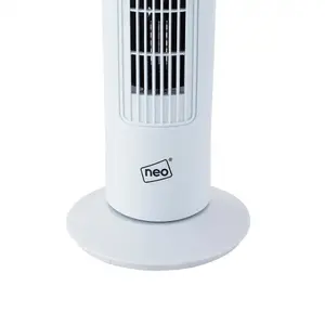 Neo White 29 inch 3 Speed Oscillating Free Standing Tower Fan