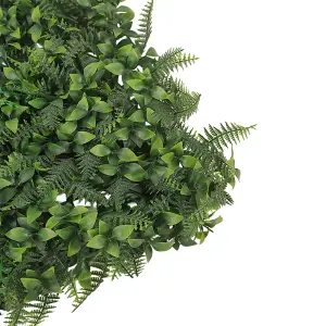 Artificial Grass Plant Wall Panel, Artificial Leaves Hedge Wall Panel H 8 cm