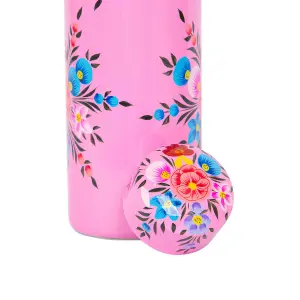 BillyCan Hand-Painted Picnic Water Bottle - 875ml - Raspberry Pansy