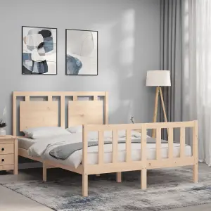 Berkfield Bed Frame with Headboard 120x200 cm Solid Wood