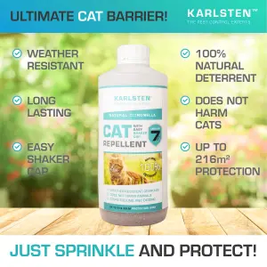 Karlsten Cat Repellent Anti Fouling Granules, Natural Humane Cat Deterrent Citronella