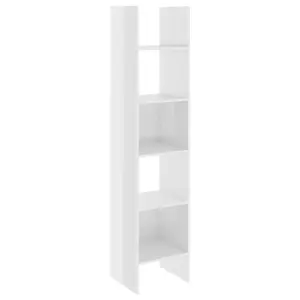 Berkfield Book Cabinet High Gloss White 40x35x180 cm Engineered Wood