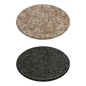 Maison by Premier Black Speckled Granite Round Chopping Board