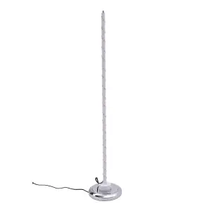 19.3x104cm Chrome Base White LED Novelty Floor Lamp Floor Light with Foot Switch For Bedroom Living Room