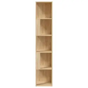 Berkfield Corner Cabinet Sonoma Oak 33x33x164.5 cm Engineered Wood