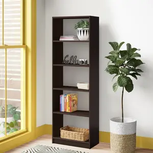 Albee Bookcase White / (5 Shelves) 182cm H x 60cm W x 32cm D