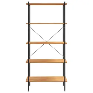 Berkfield 5-Tier Shelving Unit Black and Oak 80x40x163 cm