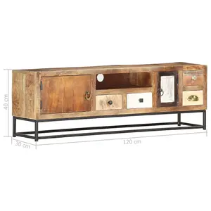 Berkfield TV Cabinet 120x30x40 cm Solid Reclaimed Wood