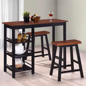 Berkfield Bar Set 3 Pieces MDF Black