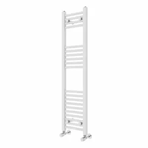 Wiest Straight Heated Towel Rail Radiator Bathroom Ladder Warmer White / 120cm H x 30cm W x 3cm D